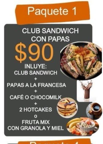 Paquete 1 Club Sandwich