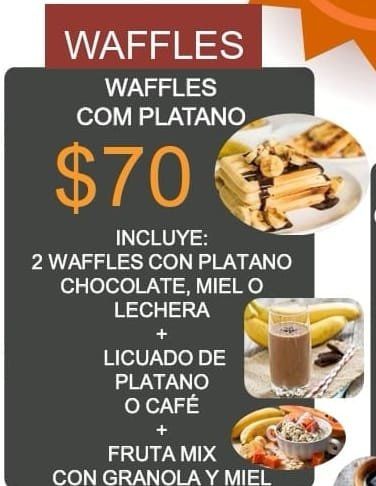 Paquete de Waffles con Plátano