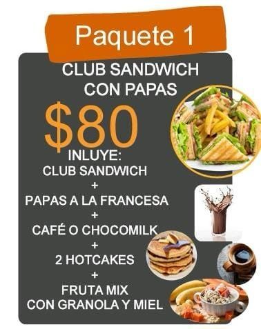 Club Sandwich Con Papas